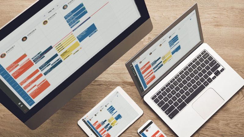 mobile-friendly auto repair scheduling software on a smartphone