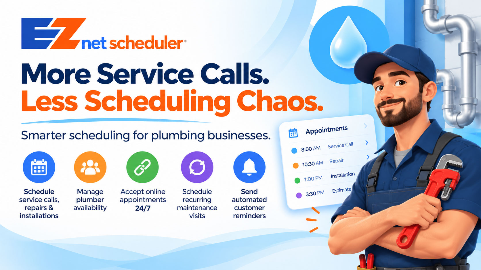 More Service Calls. Less Scheduling Chaos: Smarter Scheduling for Plumbing Businesses